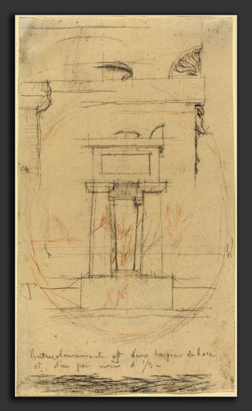 Charles Meryon (French, 1821 - 1868), Moliere's Tomb, probably c. 1854, graphite with touches of