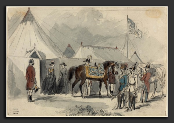 Constantin Guys (French, 1805 - 1892), The Queen, watercolor and graphite on wove paper