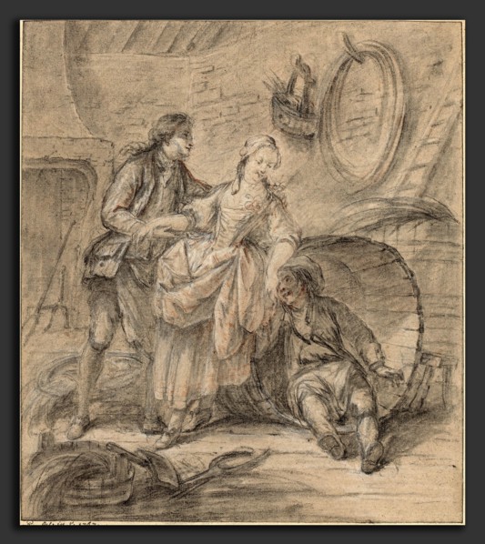 Attributed to Pierre-Antoine Baudouin (French, 1723 - 1769), The Tale of the Cooper's Wife, 1767,