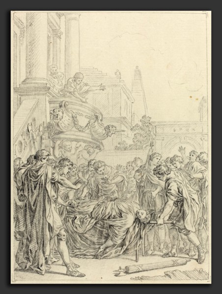 Hubert FranÃ§ois Gravelot (French, 1699 - 1773), Du plus grand des Romains voilÃ  ce qui vous