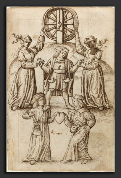 French early 16th century, "Friendship Is Equality; A Friend Is Another Self", c. 1512-1515, pen