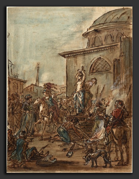 Jean-Pierre Norblin de la Gourdaine (French, 1745 - 1830), Olindo and Sophronia Saved by Clorinda,
