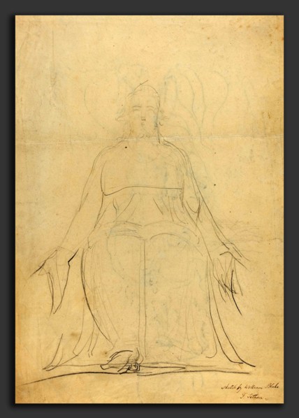 William Blake (British, 1757 - 1827), An Ascending Spiral of Figures [recto], probably c. 1820,