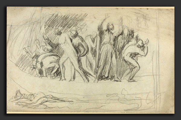 George Romney (British, 1734 - 1802), Study for "The Deluge", 1790s, graphite on wove paper
