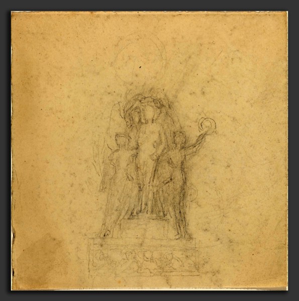 John Flaxman (British, 1755 - 1826), Sheet of Studies [recto and verso], graphite