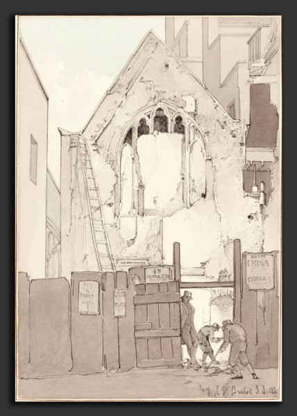 James Johnson (British, 1803 - 1834), High Street, Bristol, 1821, watercolor and graphite on wove