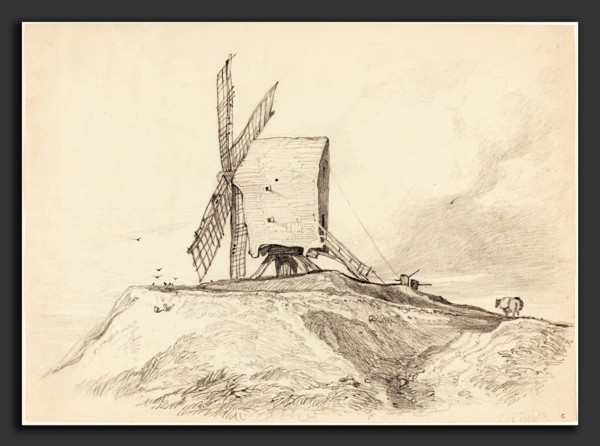 Attributed to John Sell Cotman (British, 1782 - 1842), Eye Mill in Suffolk, graphite on wove paper
