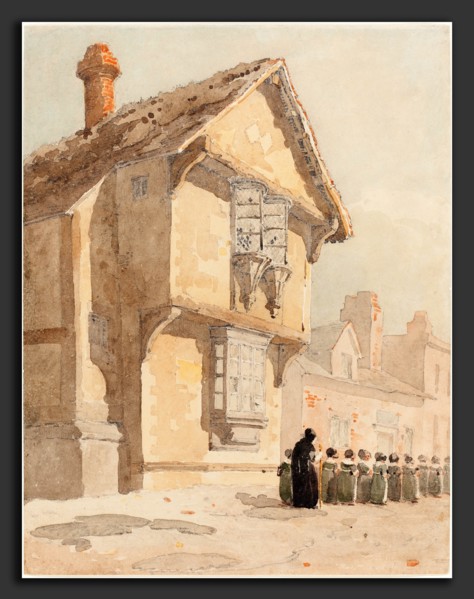 David Cox (British, 1783 - 1859), The School Walk, watercolor over graphite on wove paper