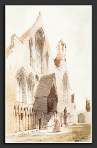 Thomas Shotter Boys (British, 1803 - 1874), Hospice des Viellards, Gand, 1839, color lithograph on