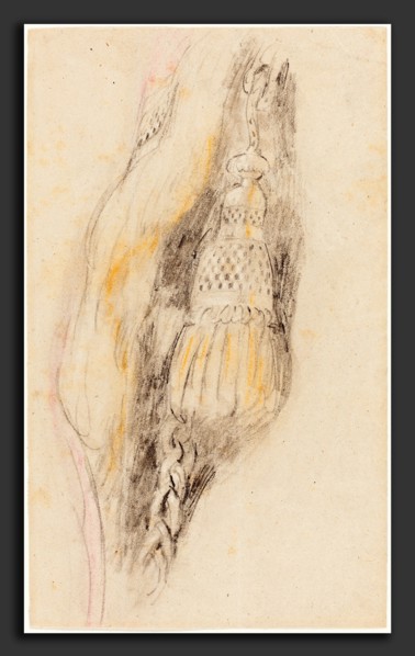 Sir David Wilkie (Scottish, 1785 - 1841), A Tassel, black, red, and yellow chalks heightened with