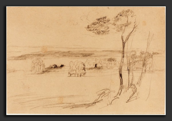 Randolph Caldecott (British, 1846 - 1886), Trouville-sur-Mer, 1879, graphite on wove paper
