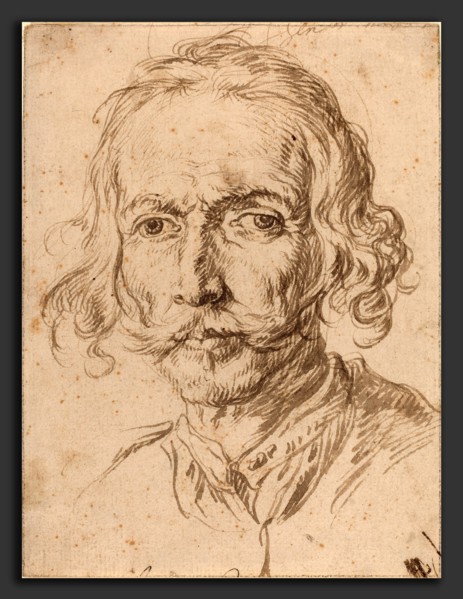Felipe Gomez de Valencia (Spanish, c. 1634 - 1694), Portrait of a Man, pen and brown ink on laid