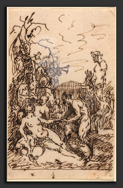 Martin Johann Schmidt (Austrian, 1718 - 1801), Satyrs and Nymphs, c. 1765, pen and brown ink with