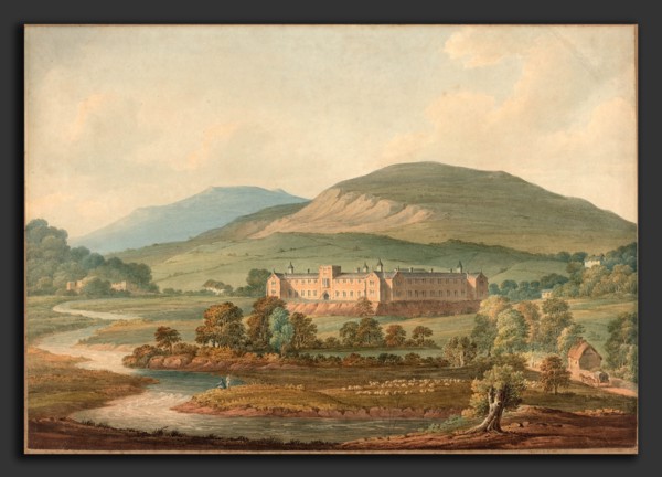 John William Upham (British, probably 1773 - 1828), View of an Estate, watercolor over graphite on