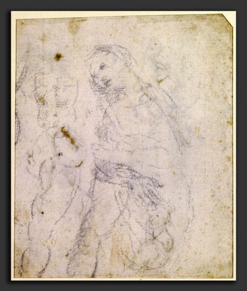 Leonardo da Vinci (Italian, 1452 - 1519), Study of a Madonna, probably 1470-1480, black chalk on