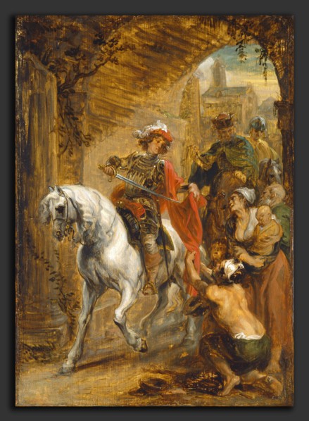 Attributed to Jan Boeckhorst, Saint Martin Dividing His Cloak, Dutch, 1604 - 1668, c. 1640-1645,