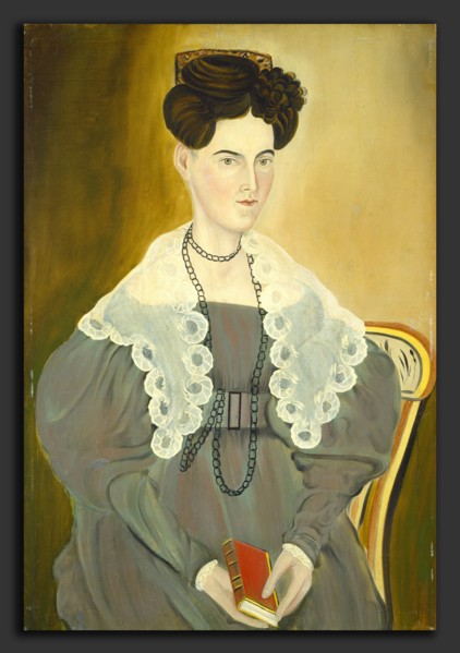 Asahel Powers, Hannah Fisher Stedman, American, 1813 - 1843, 1833, oil on wood