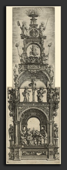 Daniel Hopfer I (German, c. 1470 - 1536), Triumphal Altar with Stages in the Life of Christ, 1518,
