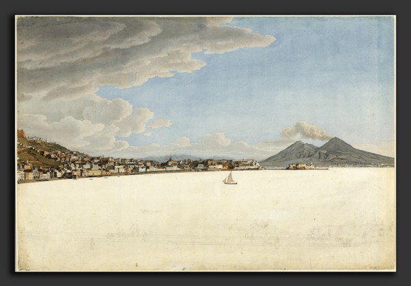 Giovanni Battista Lusieri (Italian, c. 1755 - 1821), The Bay of Naples with Mounts Vesuvius and