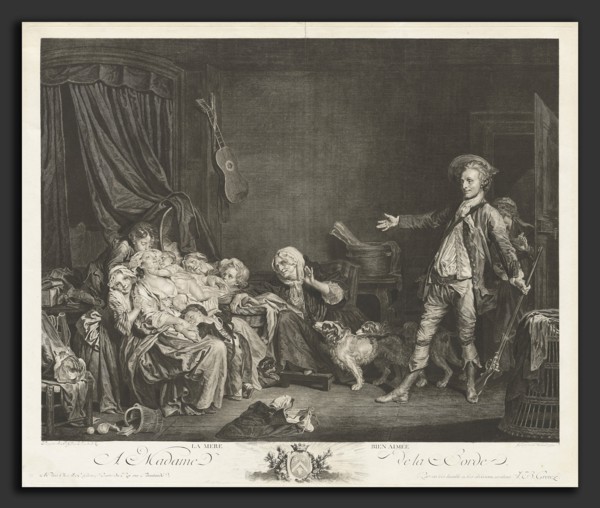 Jean Massard, after Jean-Baptiste Greuze, La mére bienaimée (The Well-Loved Mother), French, 1740 -
