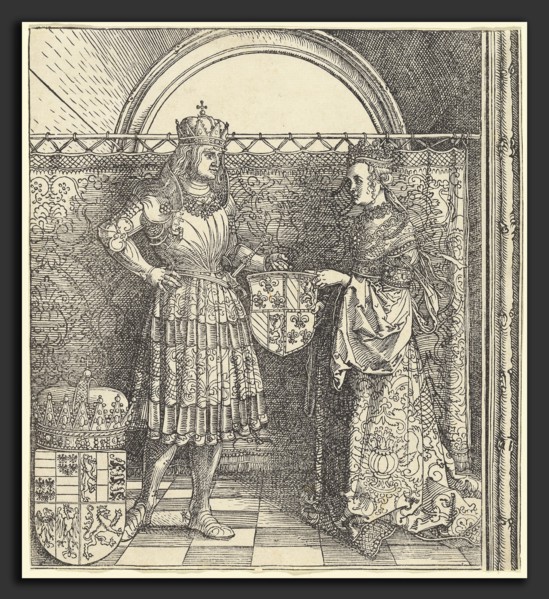 Albrecht DÃ¼rer, The Betrothal of Maximilian with Mary of Burgundy, German, 1471 - 1528, 1511,