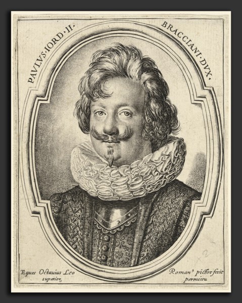 Ottavio Leoni, Paolo Giordano Orsini II, Italian, c. 1578 - 1630, engraving
