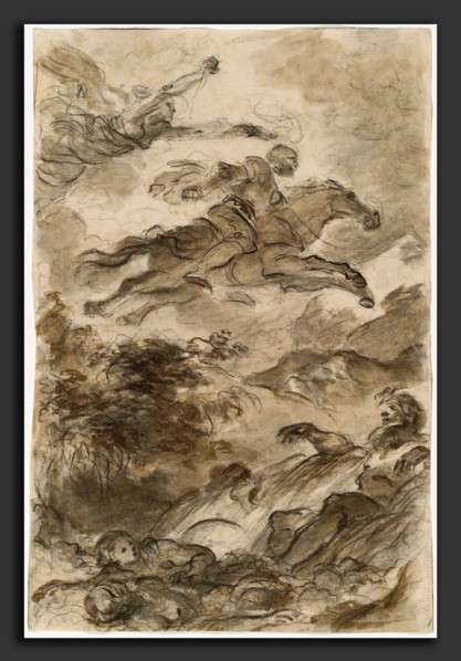 Jean-Honoré Fragonard, Rinaldo, Astride Baiardo, Flies Off in Pursuit of Angelica, French, 1732 -