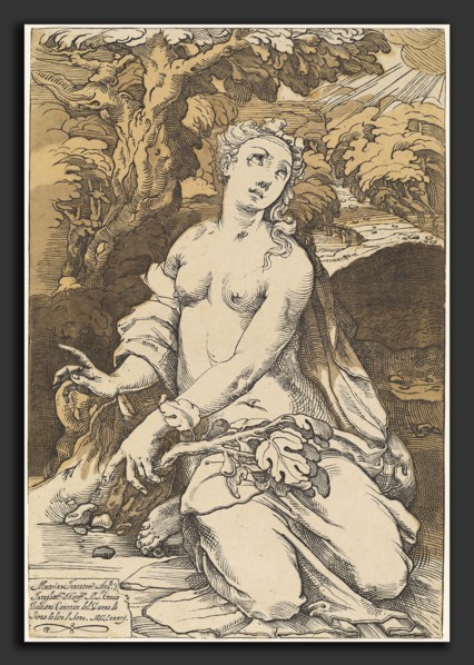 Andrea Andreani after Domenico Beccafumi, Eve, Italian, 1558-1559 - 1629, 1586, chiaroscuro woodcut