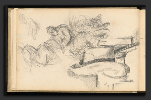 Paul Cézanne, Studies Including a Straw Hat, French, 1839 - 1906, 1895-1898, graphite on wove paper