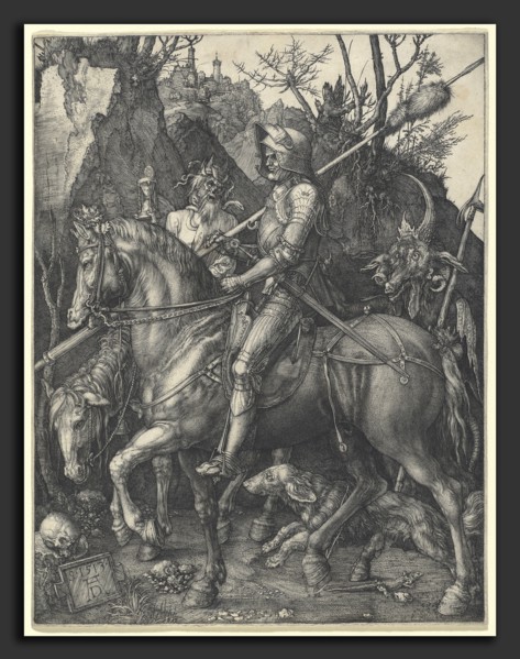 Albrecht DÃ¼rer (German, 1471 - 1528), Knight, Death and Devil, 1513, engraving