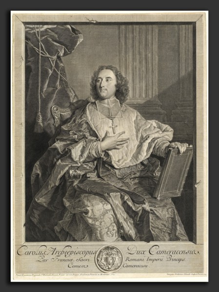 Georg Friedrich Schmidt after Hyacinthe Rigaud, Monseigneur Louis-Charles d'Orléans de Saint-Albin,