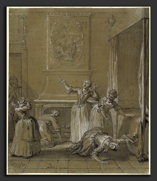 Jean-Baptiste Oudry, On trouve le corps mort de l'hote que l'on avait cache, French, 1686 - 1755,