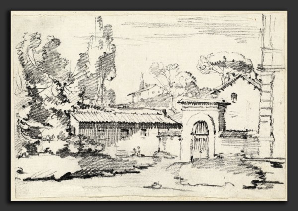 Joseph-Marie Vien, Entrance to the Gardens of the Villa Giulia, French, 1716 - 1809, 1746-1749,