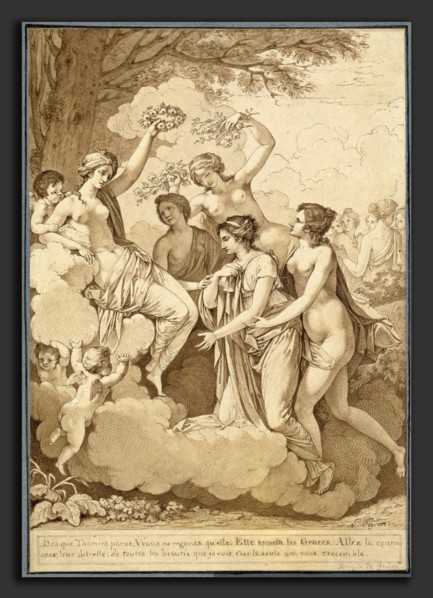 Jean FranÃ§ois Pierre Peyron, Venus and the Graces Crowning Thémire, French, 1744 - 1814,