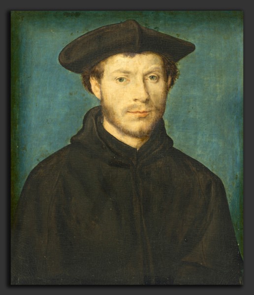 Corneille de Lyon, Portrait of a Man, active 1533 - 1575, c. 1536-1540, oil on walnut