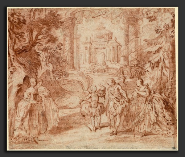 Gabriel Jacques de Saint-Aubin, The Divertissement from Voltaire's "La princesse de Navarre",