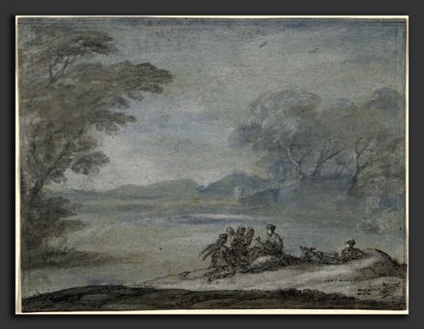 Claude Lorrain, The Rest on the Flight into Egypt, French, 1604-1605 - 1682, 1682, pen and brown
