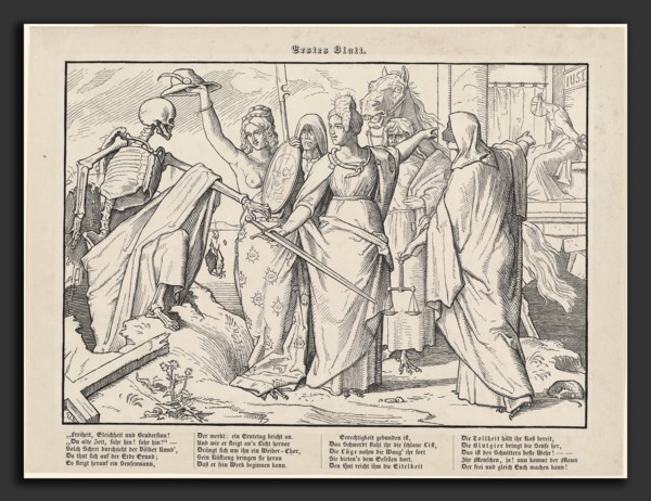 Alfred Rethel, Auch ein Todtentanz I, German, 1816 - 1859, 1849, wood engraving