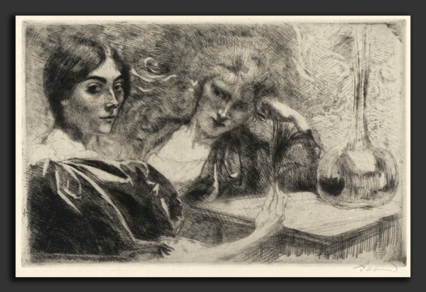 Albert Besnard, Morphine Addicts (Morphinomanes), French, 1849 - 1934, 1887, etching
