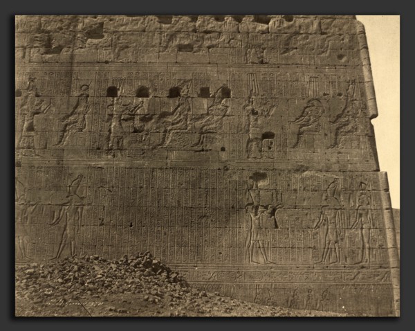 John Beasley Greene, Edfu-Sculptures and Inscriptions on Oriental Face, American, active France,