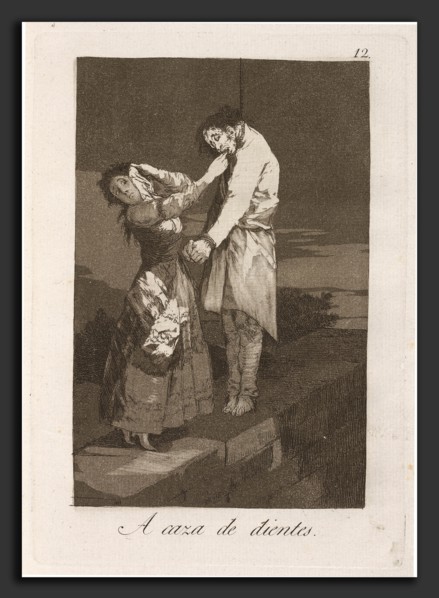 Francisco de Goya, A caza de dientes (Out Hunting for Teeth), Spanish, 1746 - 1828, published 1799,