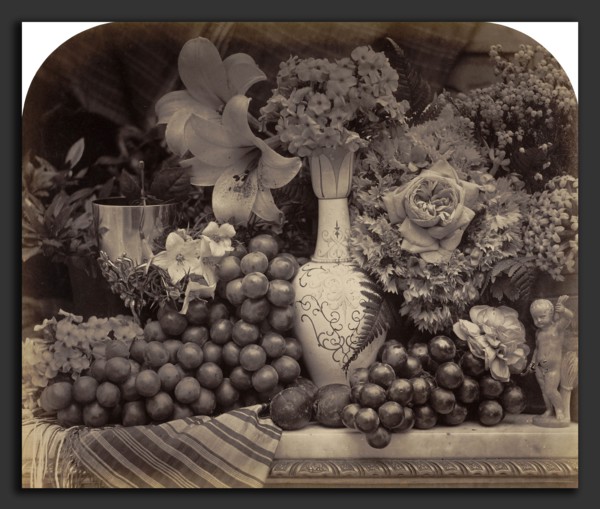 Roger Fenton, Fruit and Flowers, British, 1819 - 1869, 1860, albumen print from collodion negative