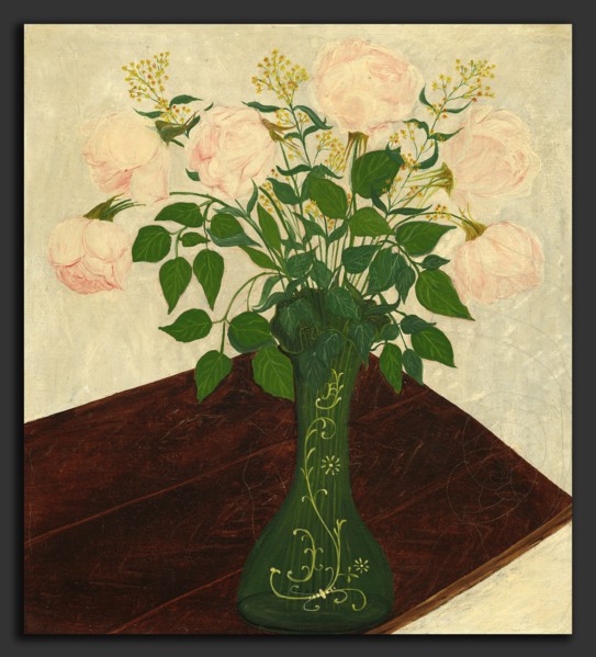American 19th Century, Pink Roses, fourth quarter 19th century, oil on canvas