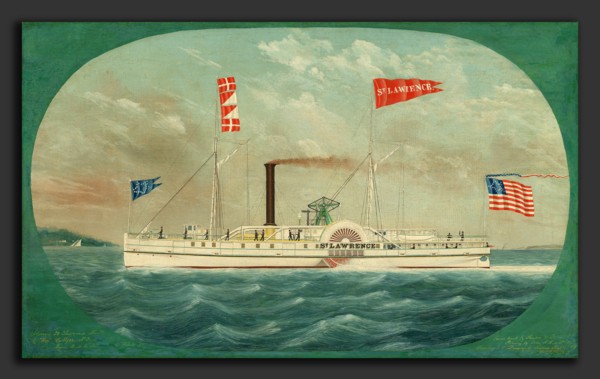 James Bard (American, 1815 - 1897), Steamer "St. Lawrence", 1850, oil on canvas