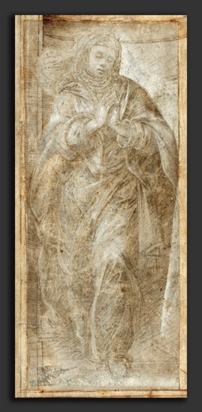 Filippino Lippi (Italian, 1457 - 1504), Standing Woman with Her Hands Clasped in Prayer, c. 1488,