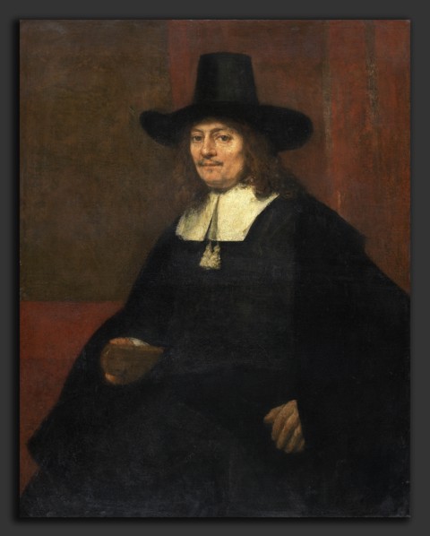 Rembrandt van Rijn (Dutch, 1606 - 1669), Portrait of a Man in a Tall Hat, c. 1663, oil on canvas