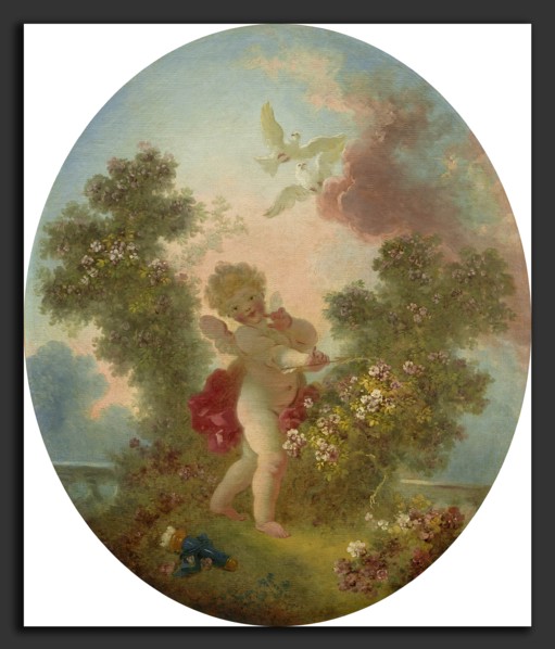 Jean-Honoré Fragonard, Love the Sentinel, French, 1732 - 1806, c. 1773-1776, oil on canvas