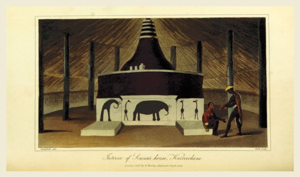 Kurreechane, interior of a Sinosees house Marootzee Country