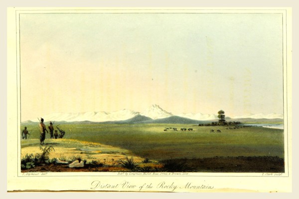 View of the Rocky Mountains, 1823