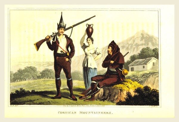 Corsican Mountaineers, Sketches of Corsica, 1823